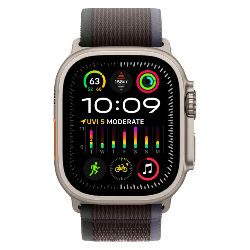 Apple Watch Ultra 2023 GPS + Cellular, 49 мм корпус из титана, ремешок Trail синего/черного цветаphoto1
