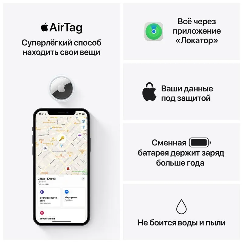 Беспроводная метка Apple AirTag (4 шт)photo5