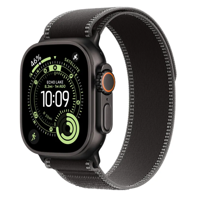 Apple Watch Ultra 3, 49 мм корпус из титана цвета Черный титан, ремешок Trail черного цветаphoto0
