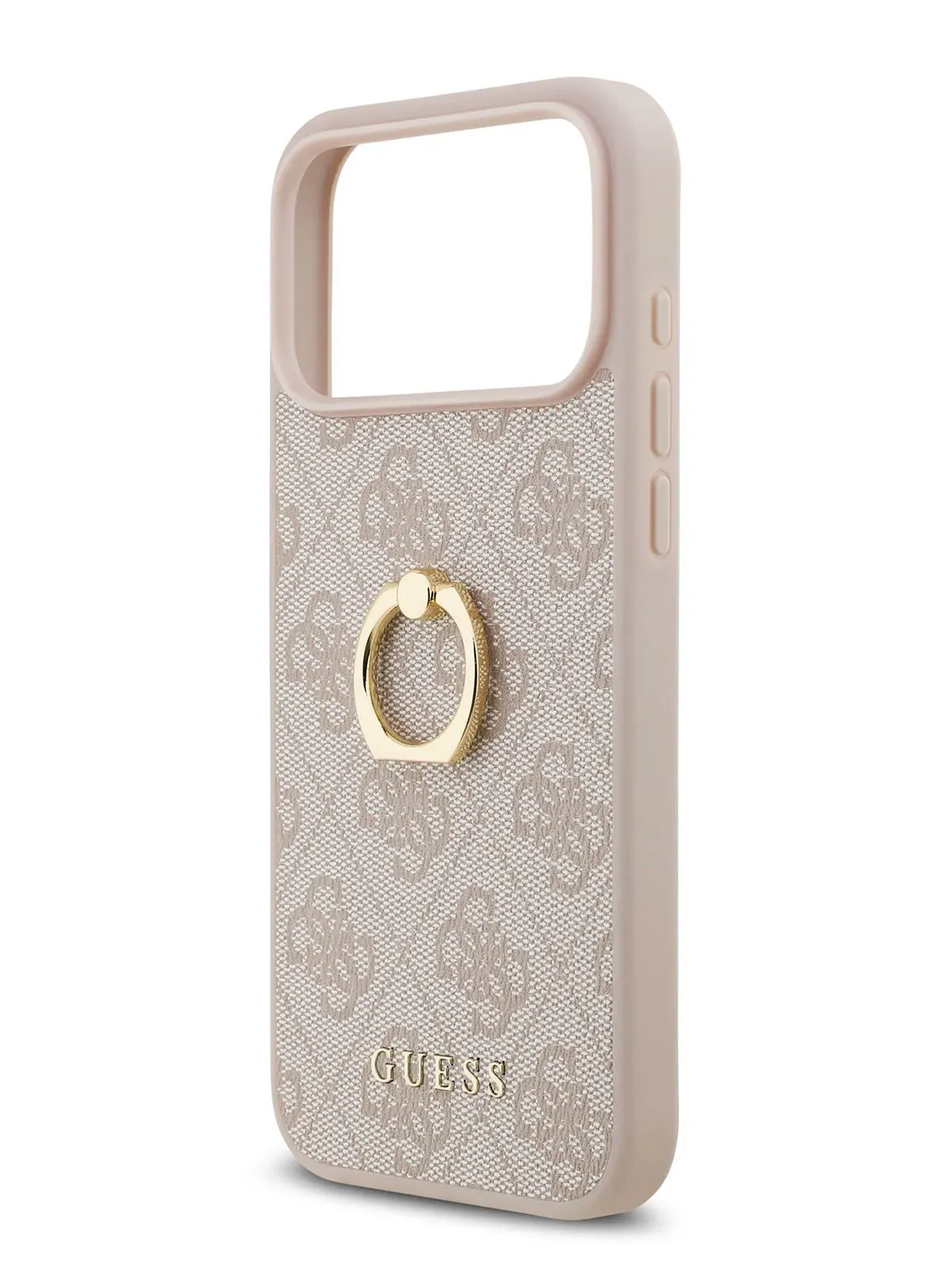 Чехол Guess на iPhone 17 Pro, Leather Ring, розовый, с металлическими кольцом держателемphoto5