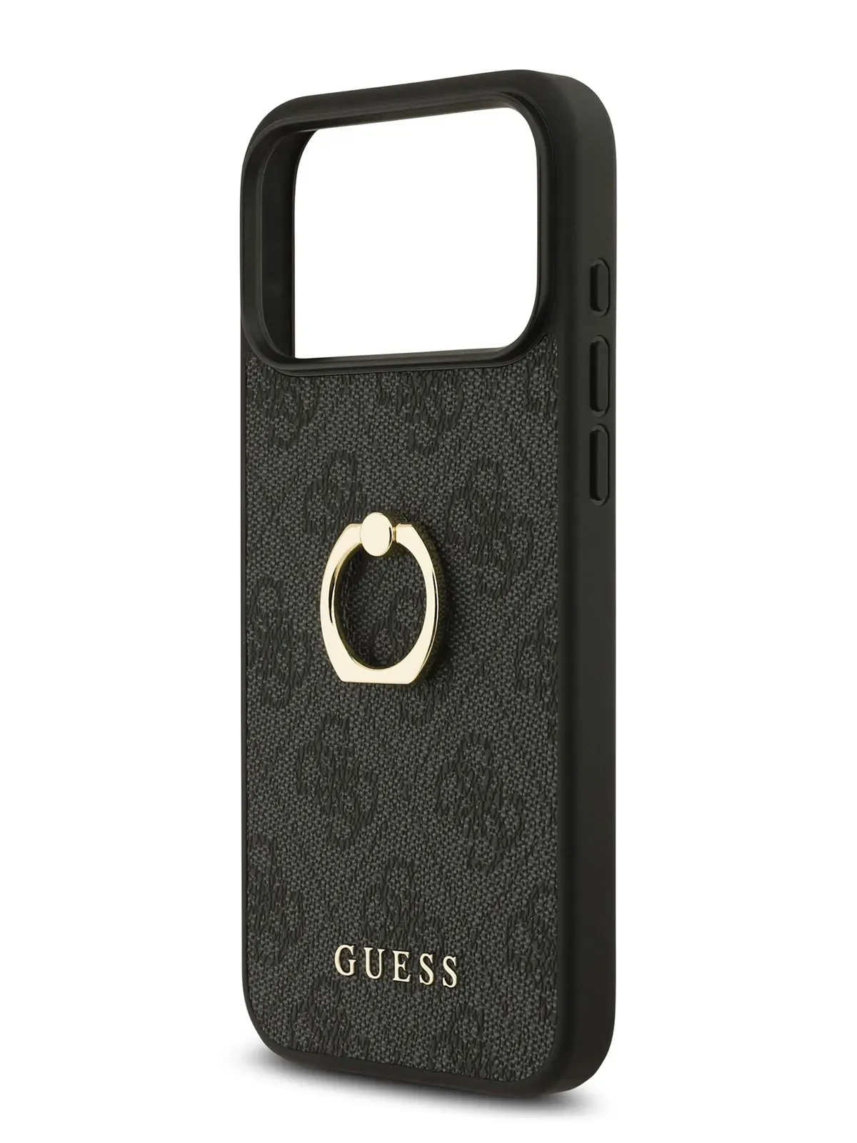 Чехол Guess на iPhone 17 Pro Max, Leather Ring, черный, с металлическими кольцом держателемphoto7