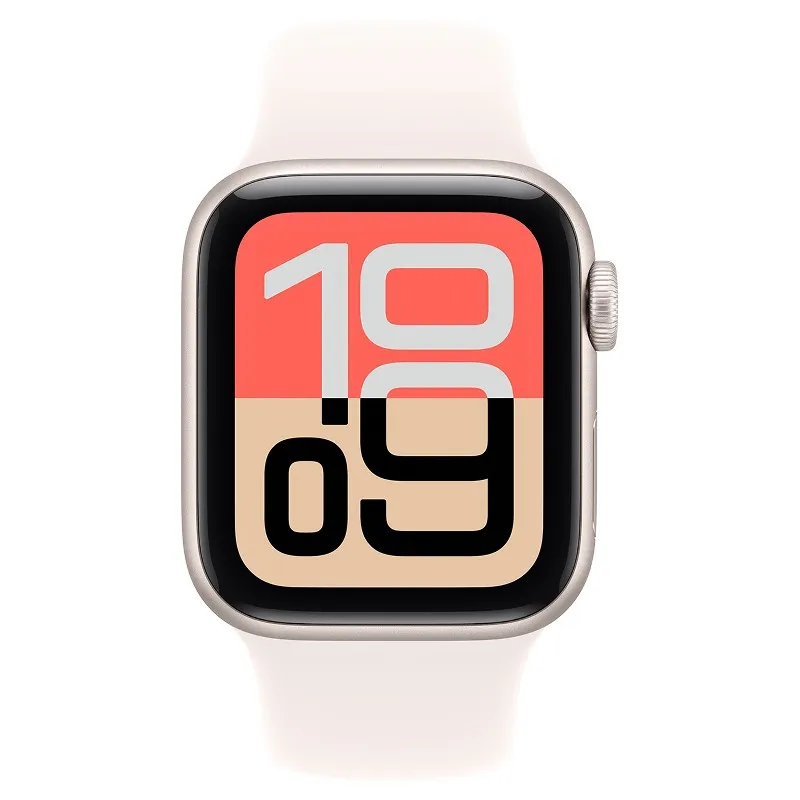 Apple Watch SE 3, 44 мм корпус из алюминия цвета Сияющая звезда, спортивный ремешок цвета Светлый румянецphoto1