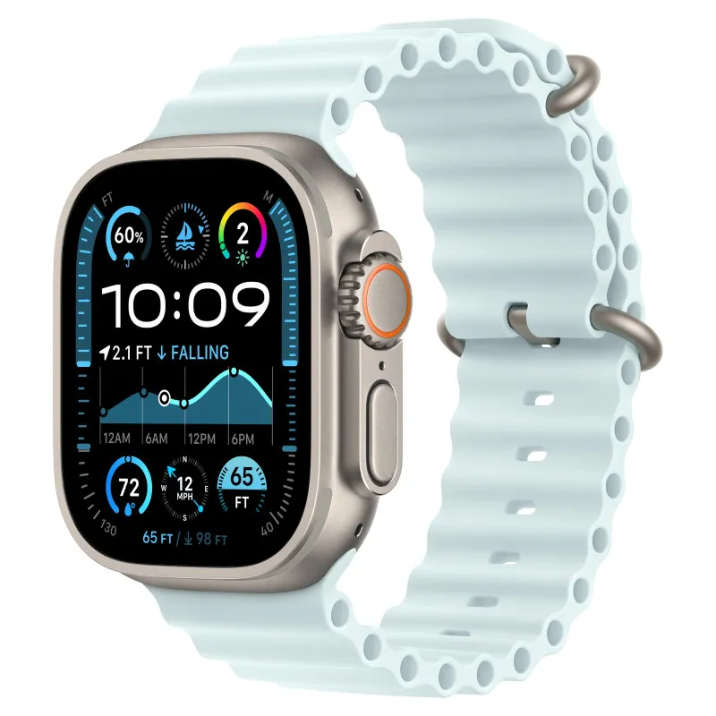 Apple Watch Ultra 2024 GPS + Cellular, 49 мм корпус из титана, ремешок Ocean цвета Ледяной синийphoto0