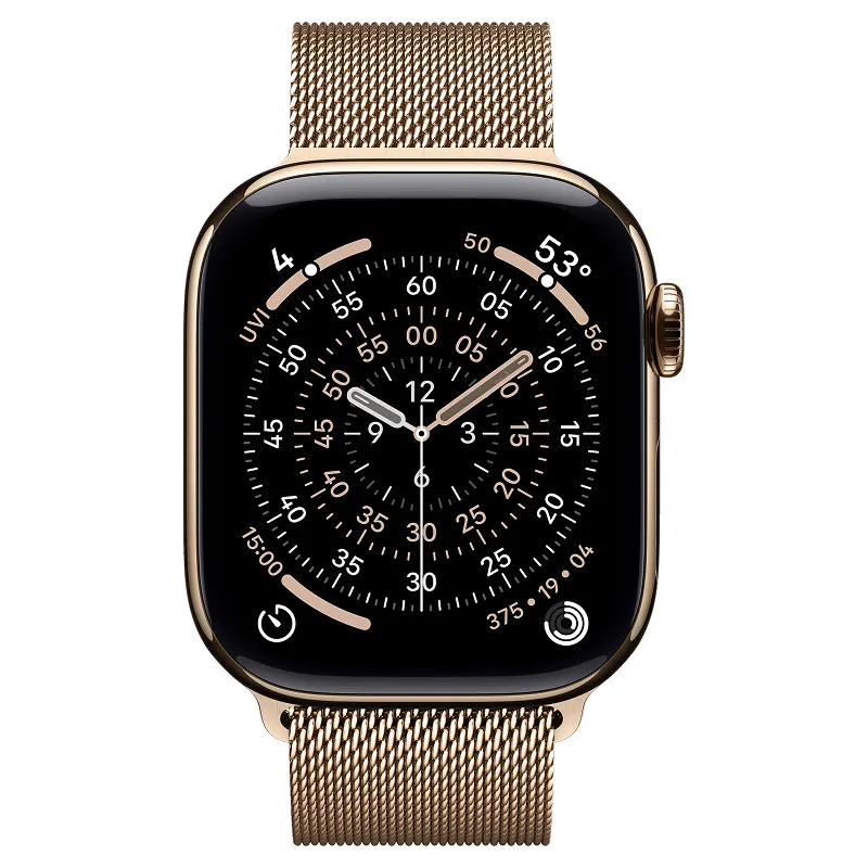 Apple Watch Series 11, 42 мм корпус из титана цвета Золотистый титан, браслет миланская петляphoto1