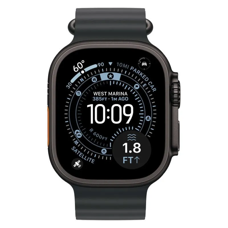 Apple Watch Ultra 3, 49 мм корпус из титана цвета Черный титан, ремешок Ocean черного цветаphoto1
