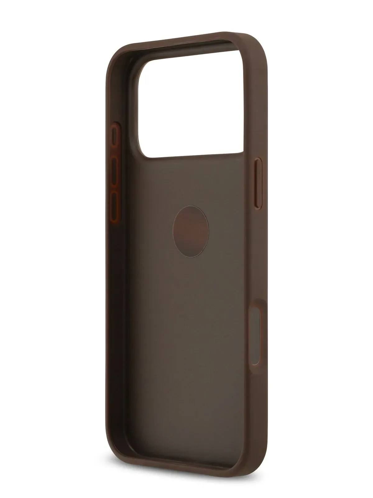 Чехол Guess на iPhone 17 Pro, Leather Ring, коричневый, с металлическими кольцом держателемphoto6