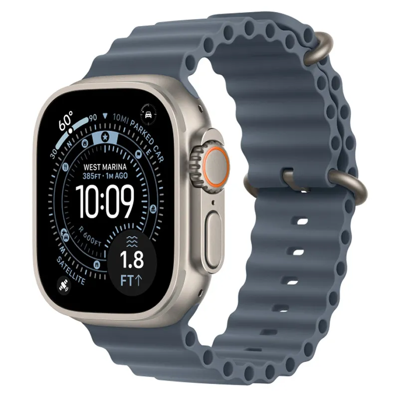 Apple Watch Ultra 3, 49 мм корпус из титана, ремешок Ocean синего цветаphoto0