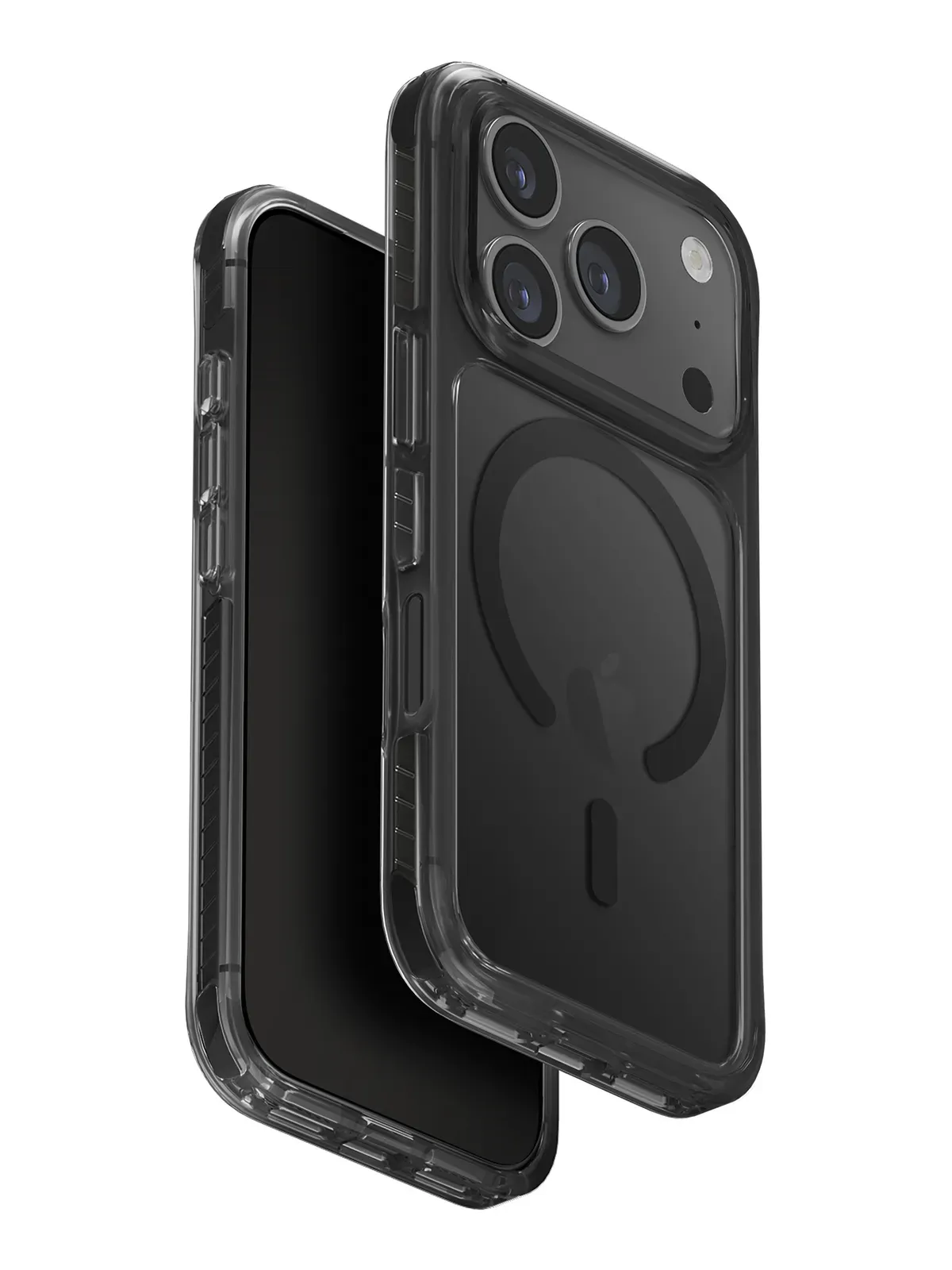 Чехол Uniq на iPhone 17 Pro Max, Combat Magsafe, с экстремально усиленной защитой углов, с технологией ShockSorb, прозрачно-черныйphoto1