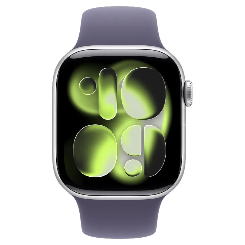 Apple Watch Series 11, 42 мм корпус из алюминия цвета Серебристый, спортивный ремешок цвета Фиолетовый туманphoto1