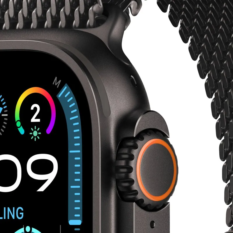 Apple Watch Ultra 2024 GPS + Cellular, 49 мм корпус из титана цвета Черный титан, браслет миланская петля черного цветаphoto2