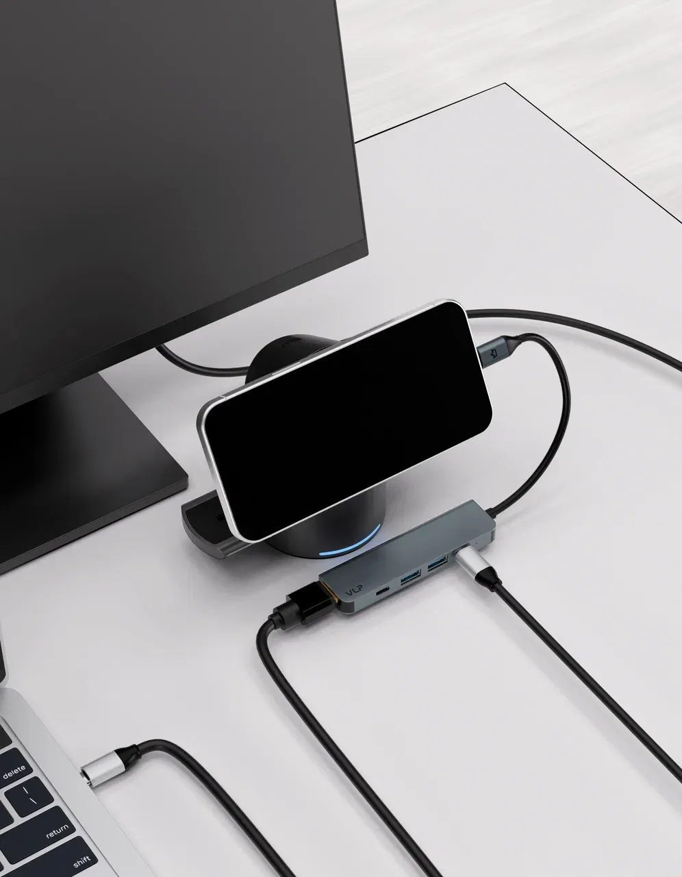 Адаптер VLP Infinity USB-C Hub 5 в 1, серебряныйphoto6