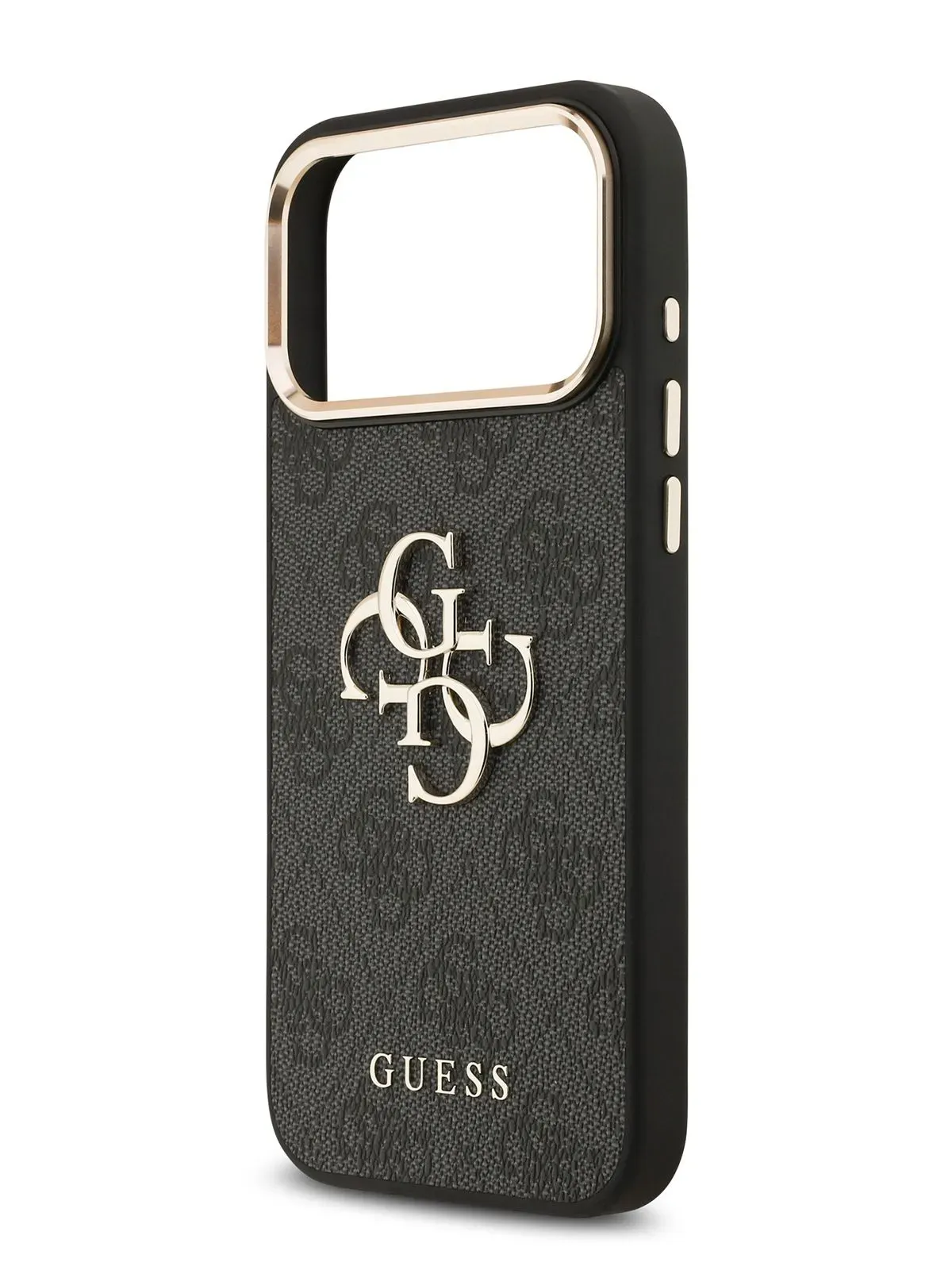 Чехол Guess на iPhone 17 Pro, черный,  PU Leather, metal logophoto5