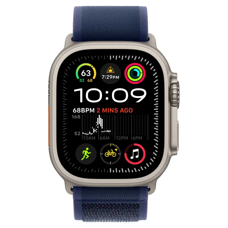 Apple Watch Ultra 2024 GPS + Cellular, 49 мм корпус из титана, ремешок Trail синего цветаphoto1