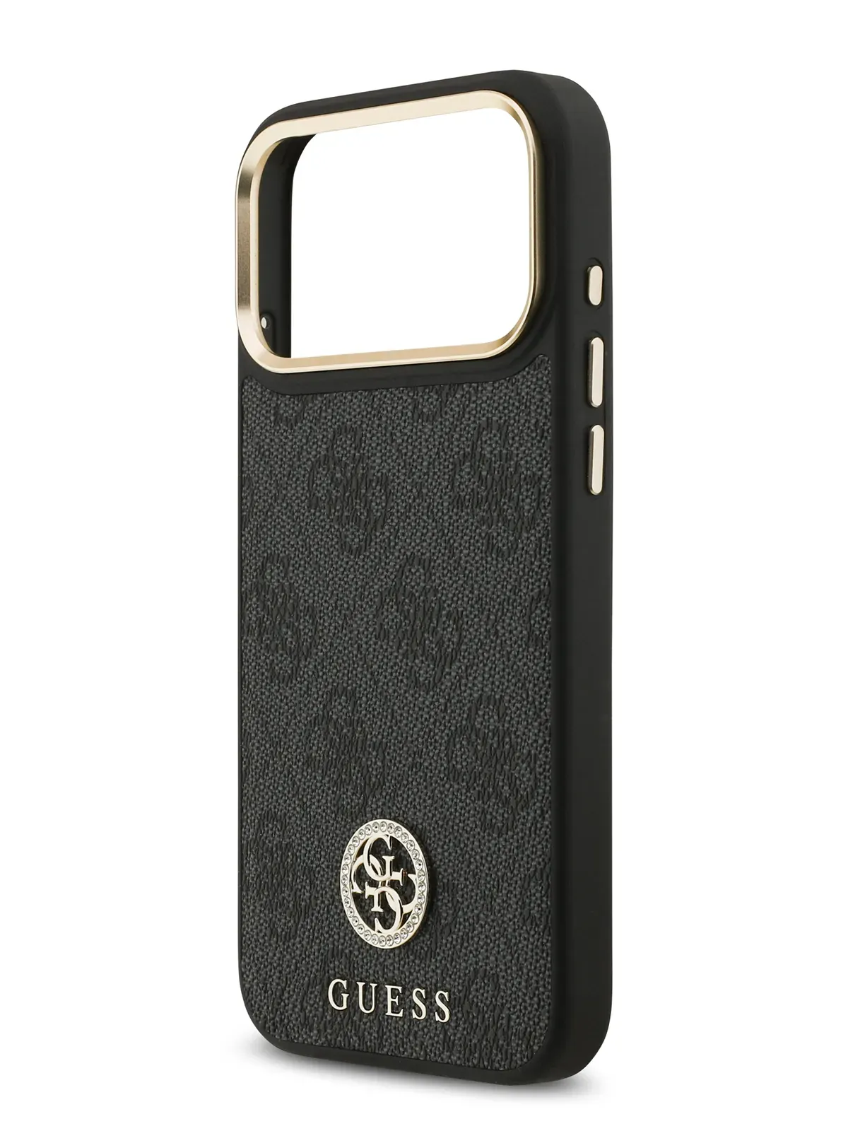 Чехол Guess на iPhone 17 Pro,  Leather, MagSafe, черный, Diamondphoto5