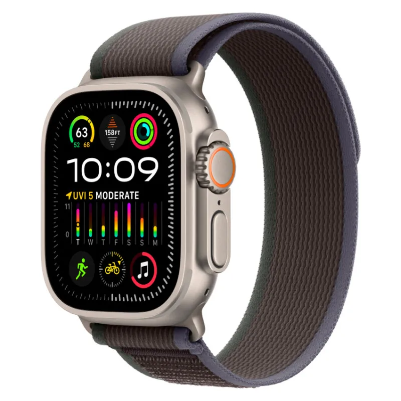 Apple Watch Ultra 2023 GPS + Cellular, 49 мм корпус из титана, ремешок Trail синего/черного цветаphoto0