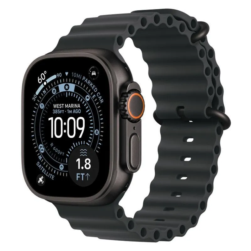 Apple Watch Ultra 3, 49 мм корпус из титана цвета Черный титан, ремешок Ocean черного цветаphoto0