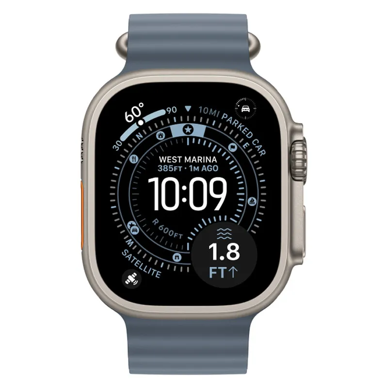 Apple Watch Ultra 3, 49 мм корпус из титана, ремешок Ocean синего цветаphoto1