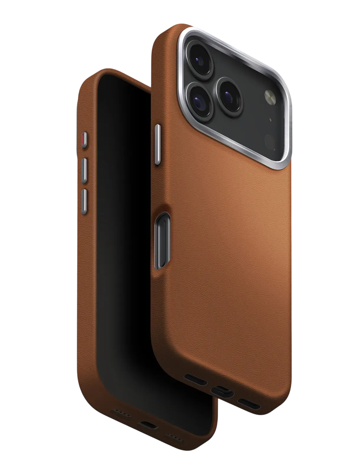 Чехол Uniq на iPhone 17 Pro, Lyden MagSafe, из премиальной экокожи, с металлической защитой камеры, коричневыйphoto1