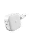 Сетевое зарядное устройство VLP G-Charge 65Вт USB-C+USB-C+USB-A, PD, QC, белый