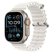 Apple Watch Ultra 2023 GPS + Cellular, 49 мм корпус из титана, ремешок Ocean белого цвета