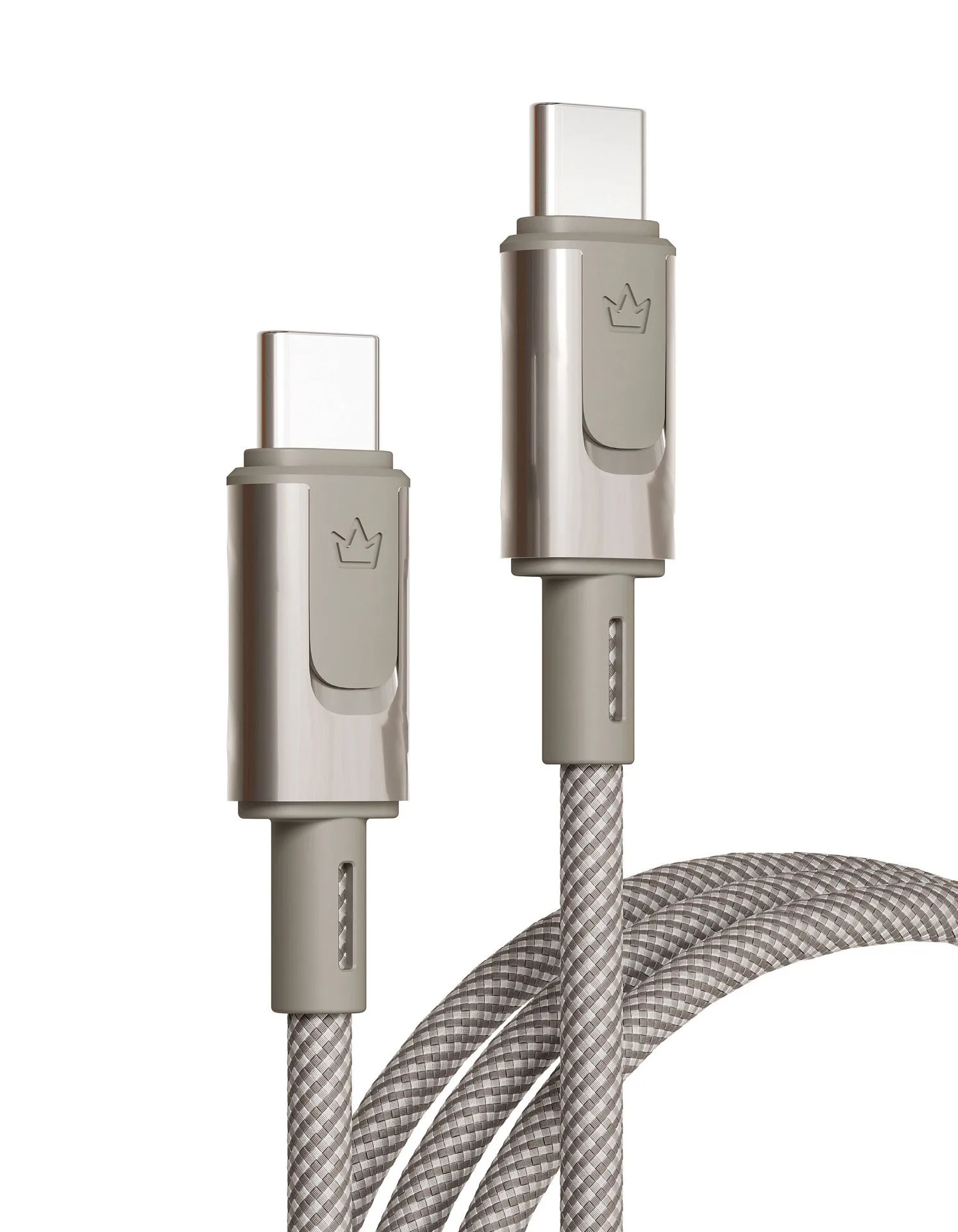 Дата-кабель VLP Force Line 100W USB-C + USB-C, 1.2m, натуральный титанphoto0