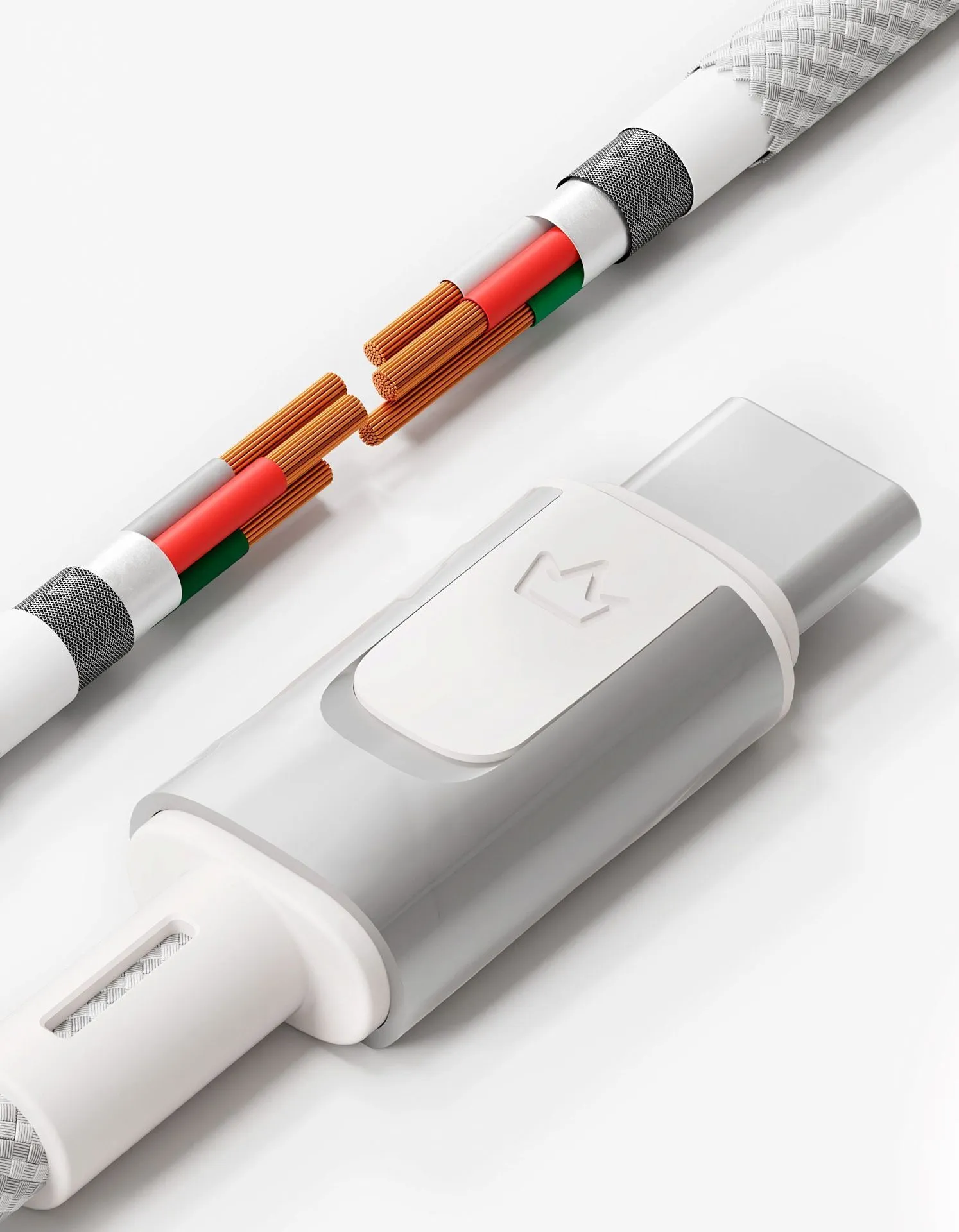 Дата-кабель VLP Force Line 100W USB-C + USB-C, 1.2m, белыйphoto8