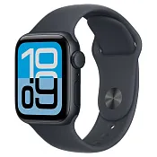 Apple Watch SE 3, 40 мм корпус из алюминия цвета Темная ночь, спортивный ремешок цвета Темная ночь