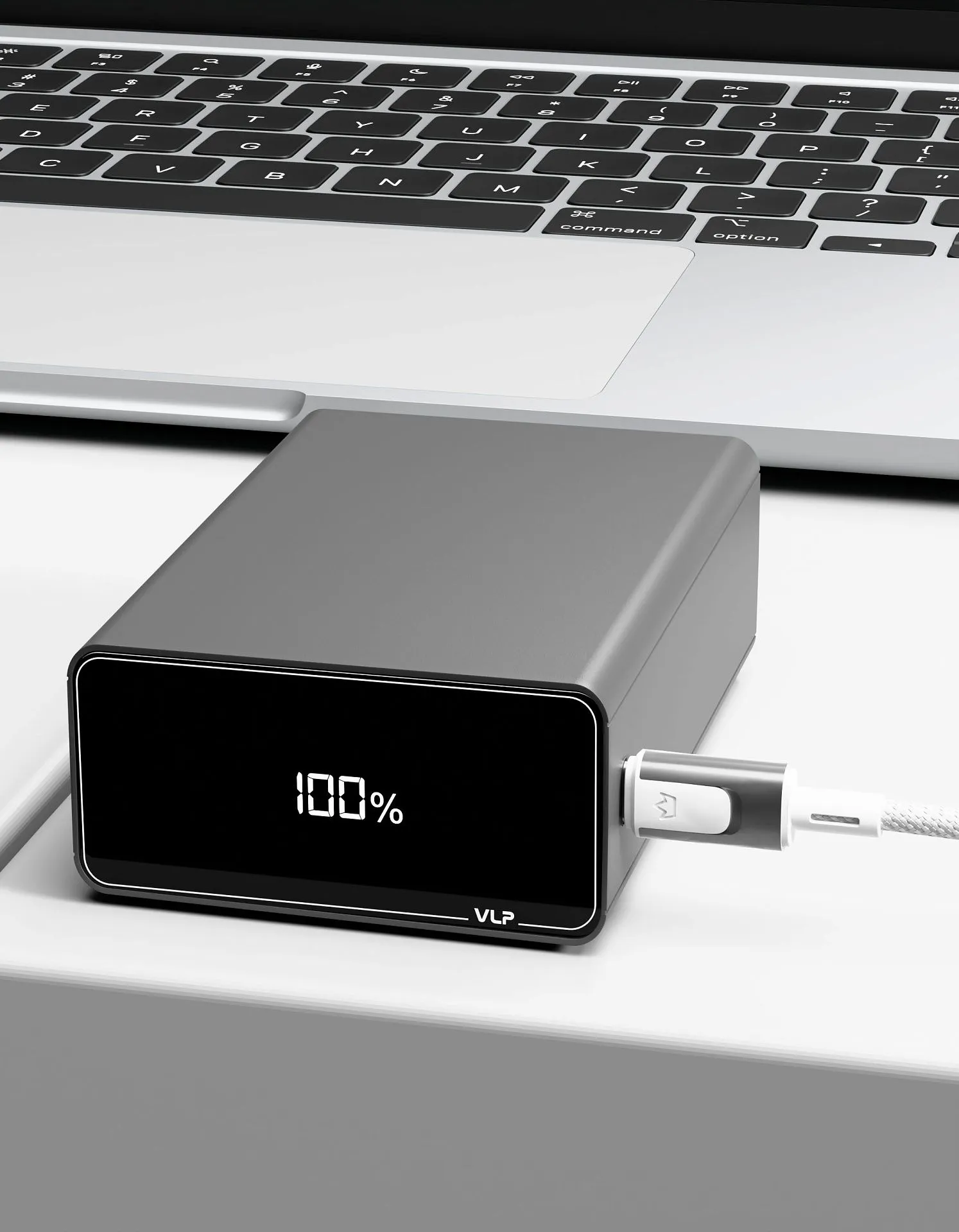 Аккумулятор внешний VLP B-Energy 20000 mAh 65W, USB-C, USB-A , steel grayphoto1
