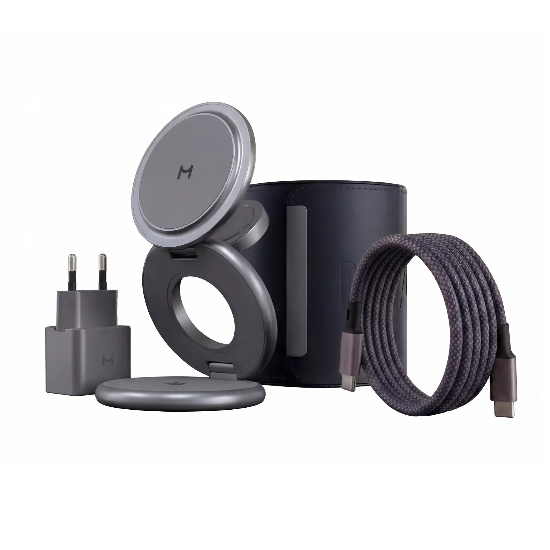 Зарядная станция 3 в 1 Magssory Signature Disc Pro для Apple Qi2 Midnightphoto8