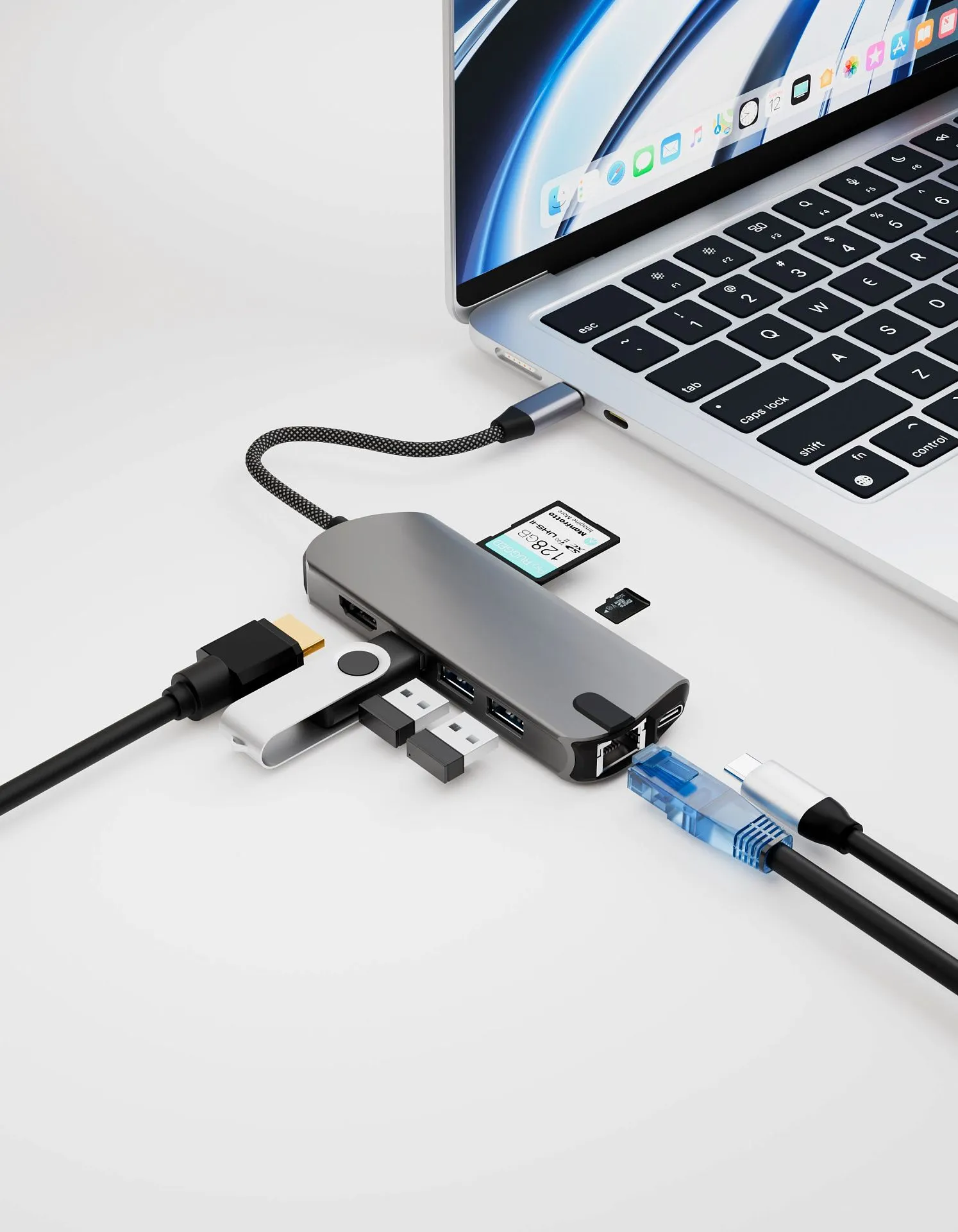 Адаптер VLP Infinity USB-C Hub 8 в 1, графитphoto2