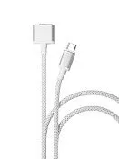 Дата-кабель VLP Nylon Cable USB C - MagSafe, 2.0м, белый