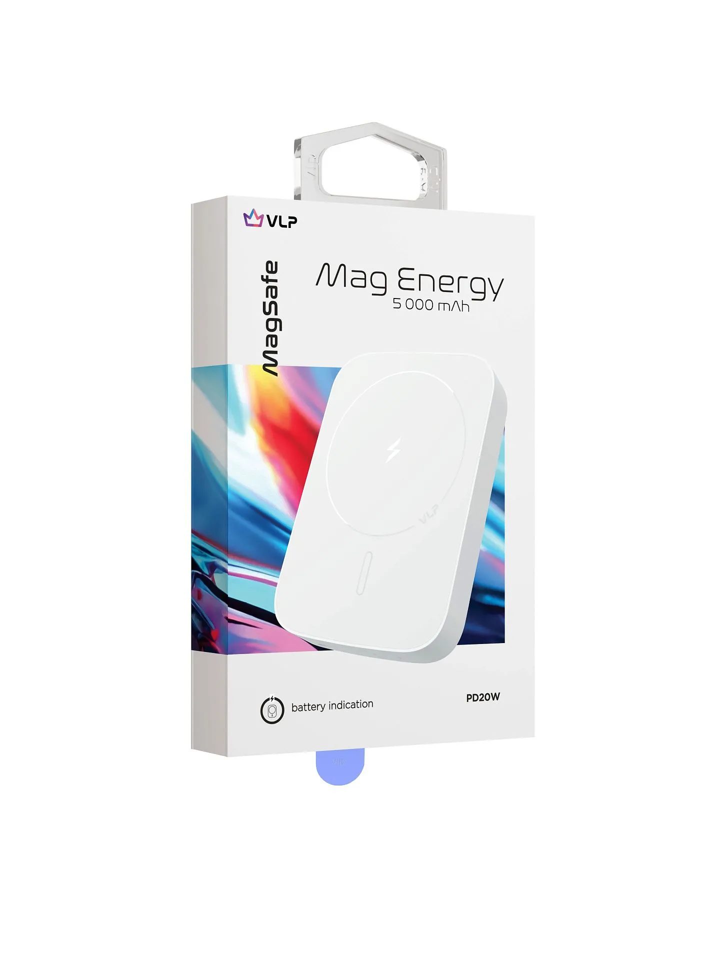 Аккумулятор внешний VLP Mag Energy 5000 mAh PD20W, USB-C, белыйphoto5