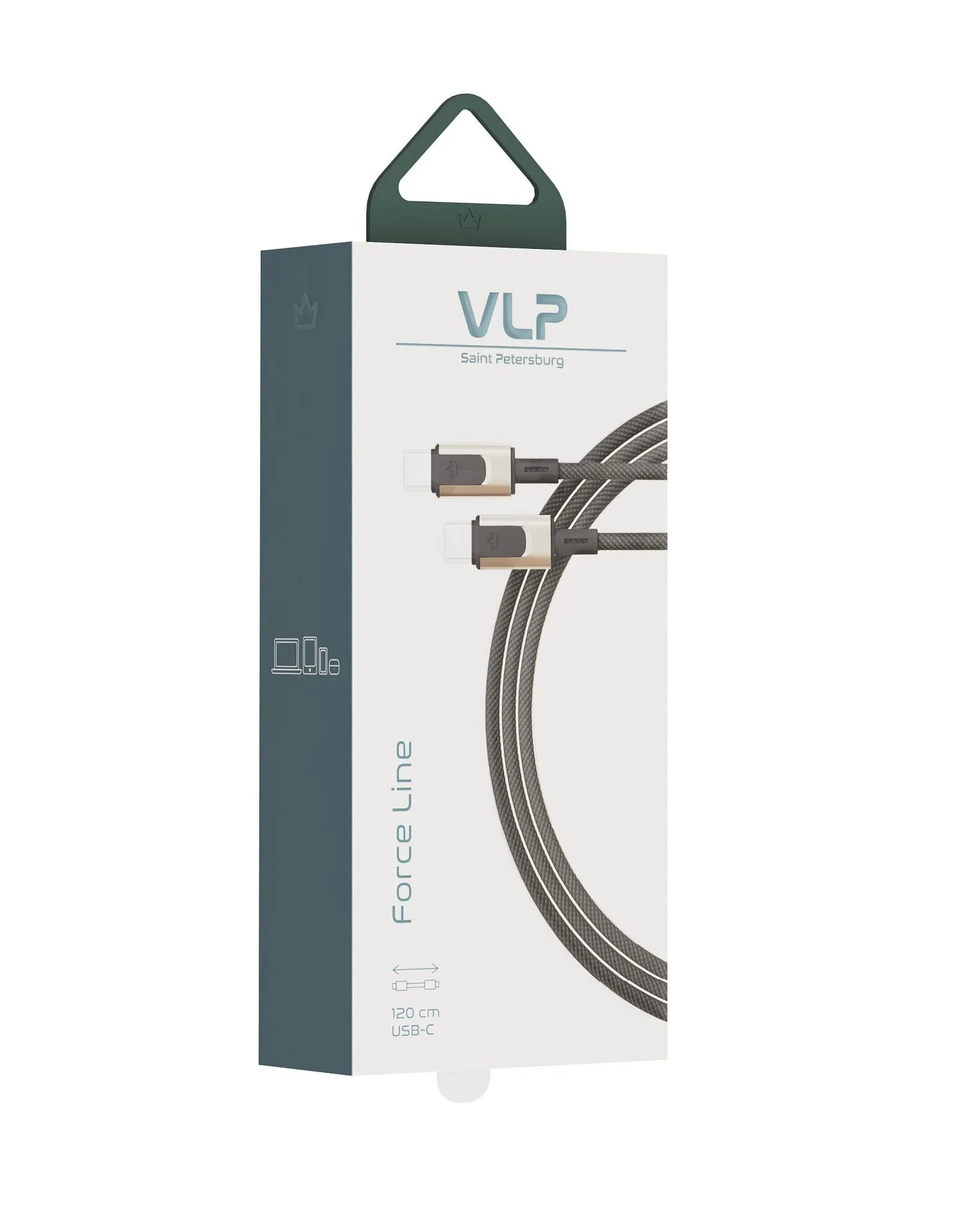 Дата-кабель VLP Force Line 100W USB-C + USB-C, 1.2m, черныйphoto3